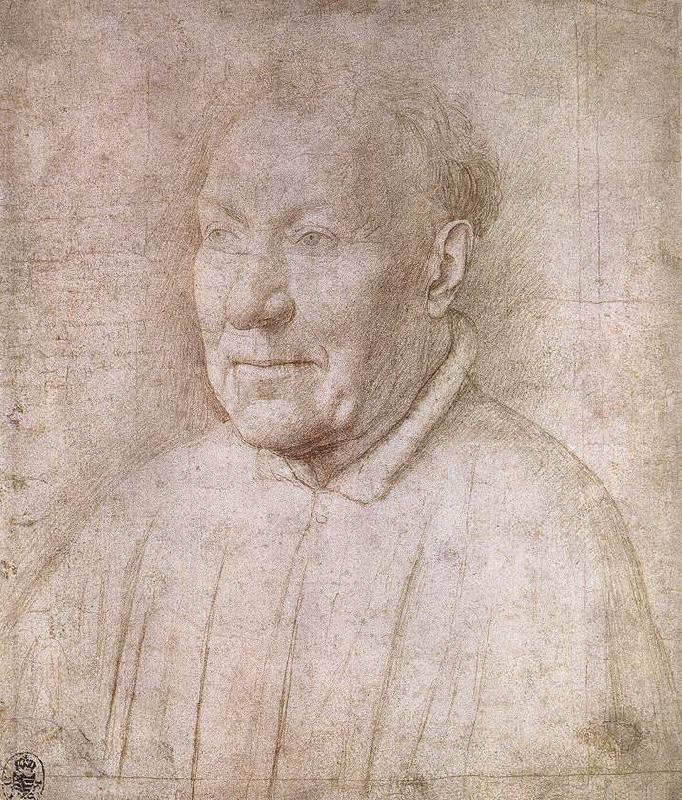 EYCK, Jan van Portrait of Cardinal Albergati sdg oil painting image